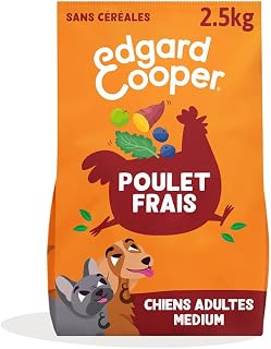 Edgard & Cooper Dog Food (Fresh Chicken, 2.5 kg) Grain Free, Fresh Meat and Quality Protein, Real Ingredients for Dogs, Hypoallergenic, No Added Sugars