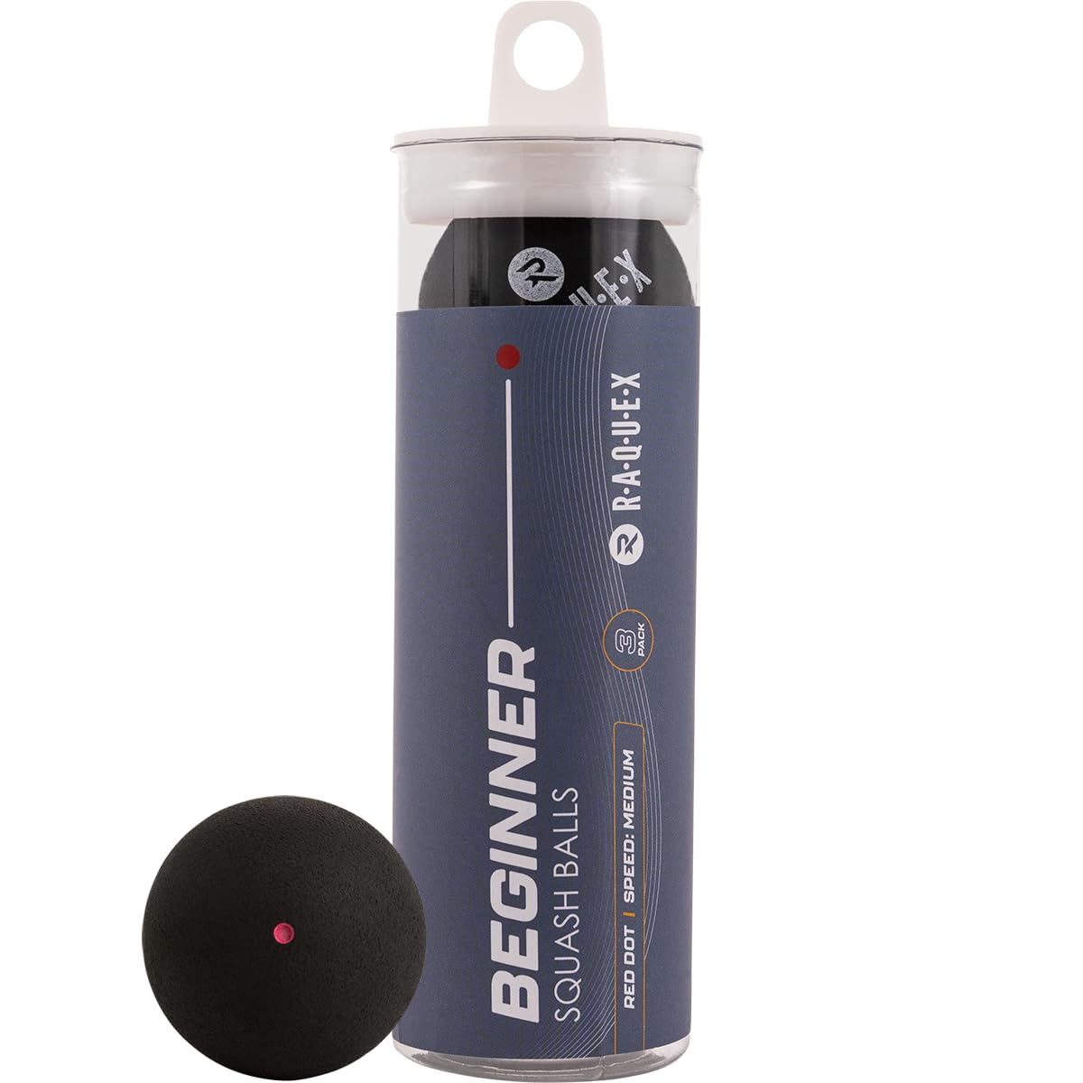 Raquex Squash Balls (3, 6 or 12 Balls) - 4x Speed Options | Premium Rubber, Colo