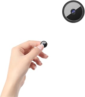 Only 0.9 inch Hidden Camera with Audio/Video Mini Small Spy Home Nanny | Indoor Night Vision Motion Detection Baby Monitor Wireless Outdoo WiFi espias Security Secret System Doorbell (1,black, mini)