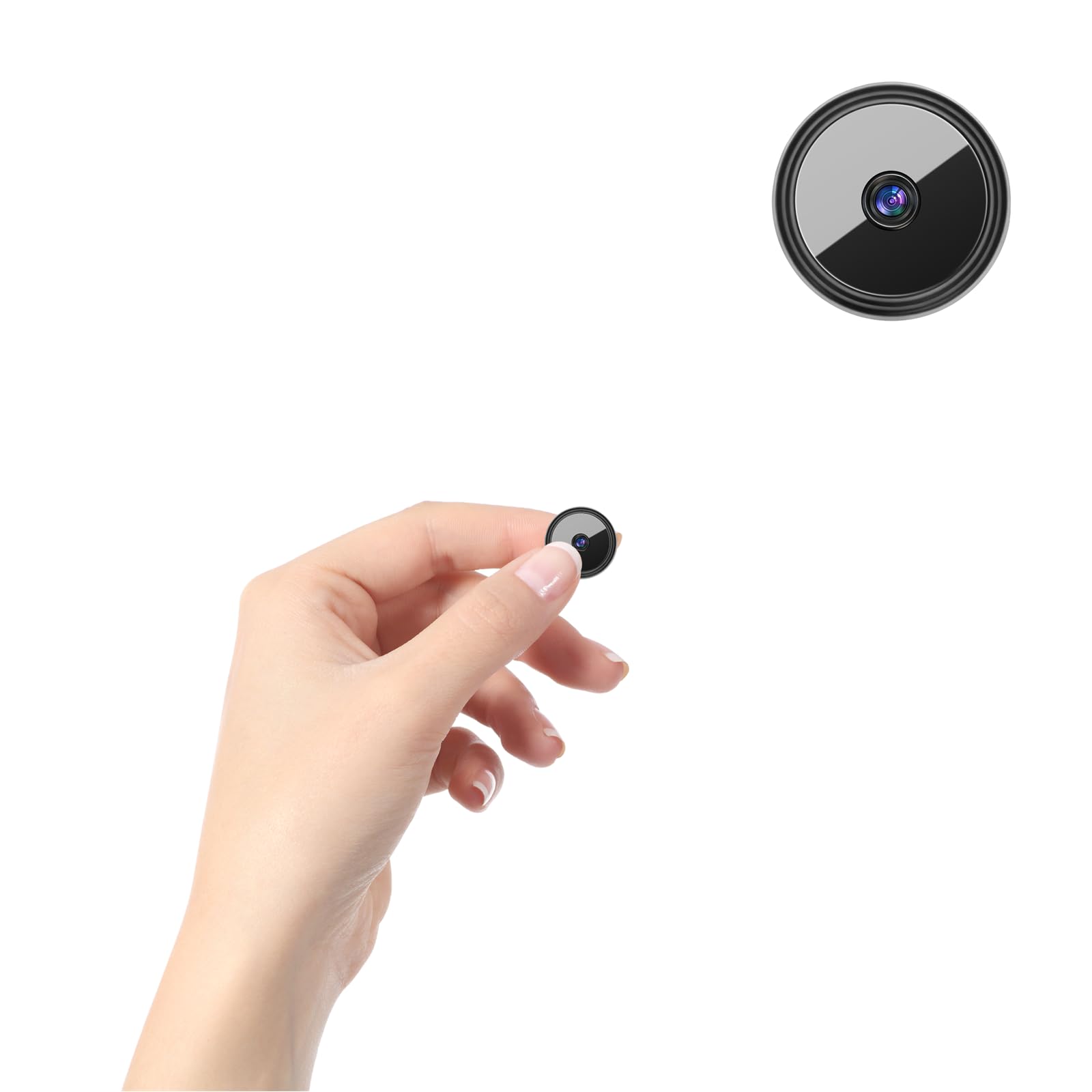 Only 0.9 inch Hidden Camera with Audio/Video Mini Small Spy Home Nanny | Indoor 