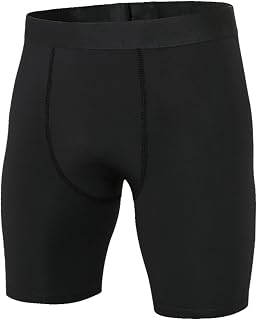 Niksa Men's Fitness Shorts Compression Leggings 3 Pieces, Compression Baselayer Shorts Sports Shorts Fitness Trousers Jogging Running