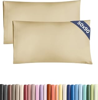 Pillowcases 2 Pack King 50x90 - Microfibre Envelope Closure - Beige