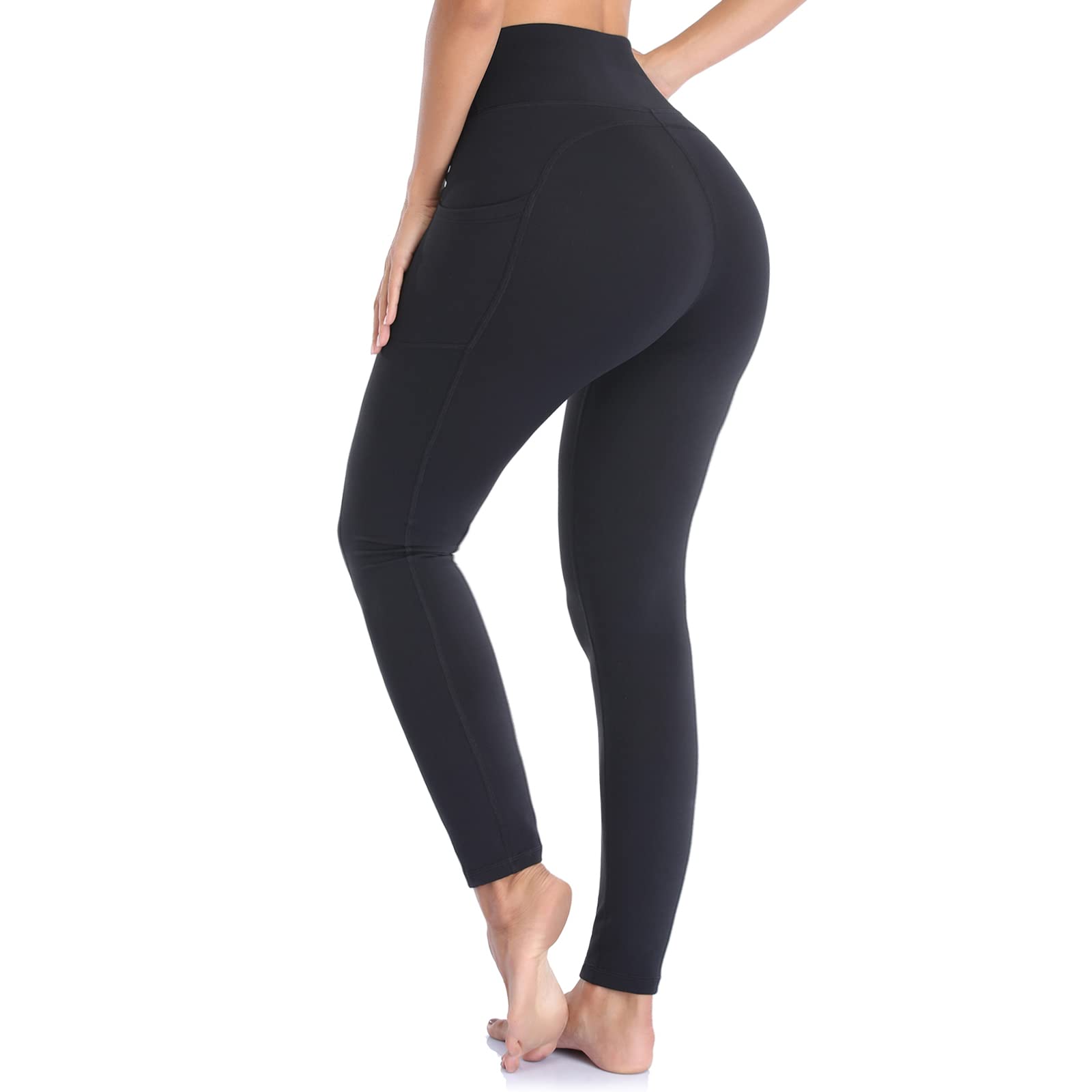 Leggings for Women Gym Yoga Pants with Pockets High Waist Workout Running Sports