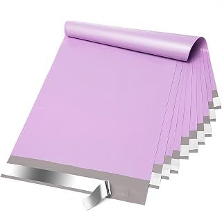 Fuxury Poly Mailers 10x13 Inch 50 Pcs,Shipping Bags for Clothing Purple | Waterproof Strong Adhesive Shipping Envelopes for Small Business Suppliers, Self Seal Mailers Poly Bags Mailing Envelopes