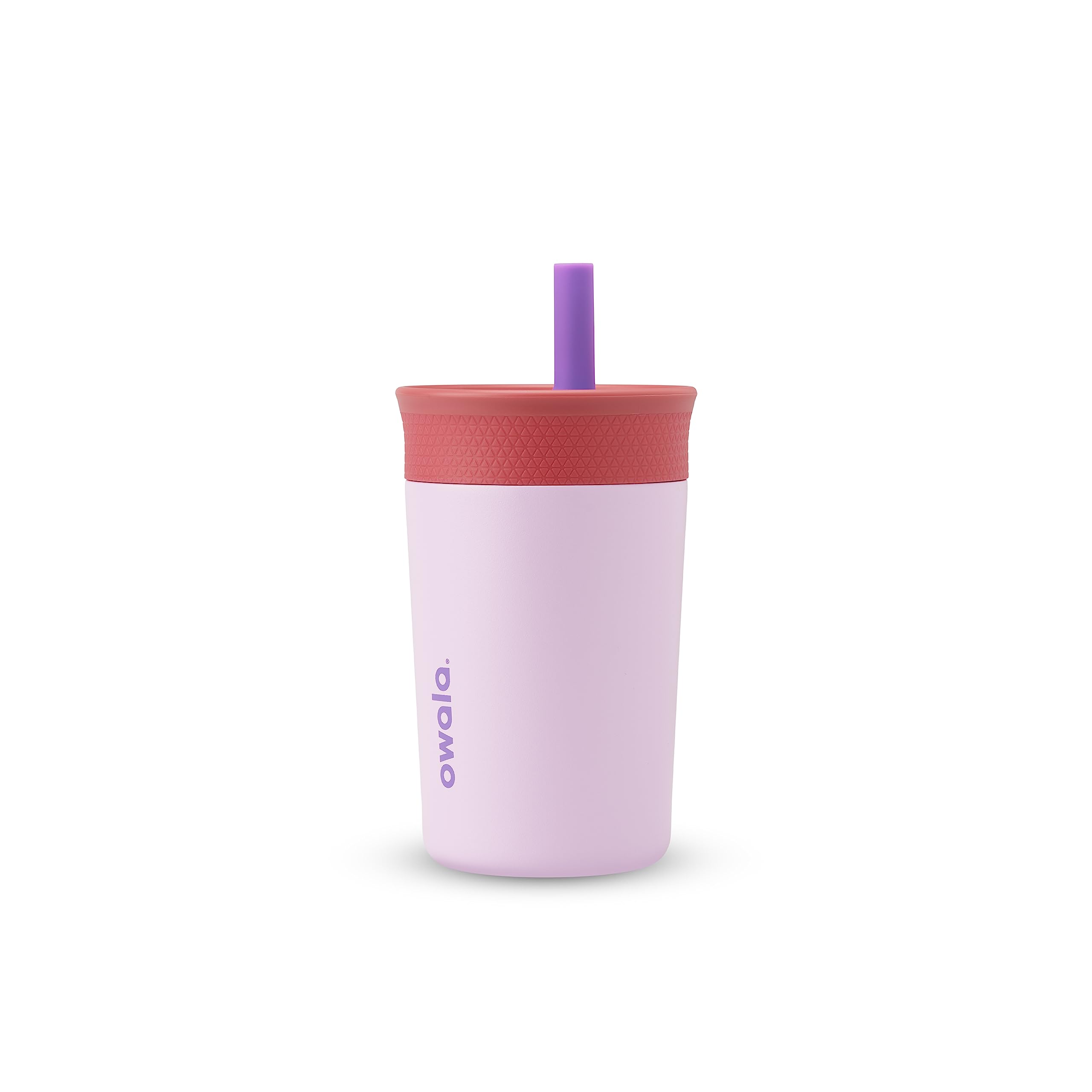 Owala Tumbler Kids Stainless Steel Water Bottle 12 oz Lilac Rocket | Insulated |
