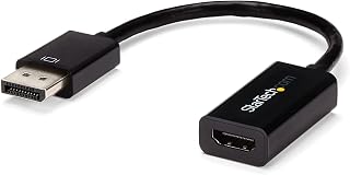 StarTech.com DisplayPort to HDMI Adapter - 4K 30Hz Active DisplayPort to HDMI Video Converter - DP to HDMI Monitor/TV/Display Cable Adapter Dongle - Ultra HD DP 1.2 to HDMI 1.4 Adapter (DP2HD4KS)