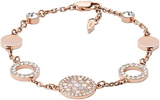 Fossil Stainless Steel Thin Chain Bracelet with Lobster Clasp for Women