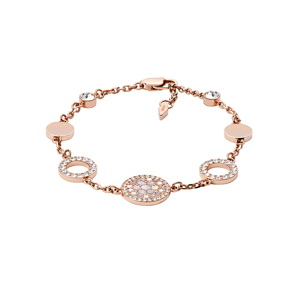 Fossil Stainless Steel Thin Chain Bracelet with Lobster Clasp for Women