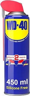 WD-40 Multi-Use Product Lubricant Spray, Smart Straw, Hinges & Locks, 450ml | WD40 Lubricant, Wide & Targeted Spray Modes, Displaces Moisture & Protects Against Rust on All Hinges, Locks & Metal Parts