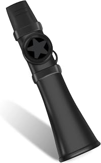 Gosizos Kazoo Instrument for Adults, Black ABS Humming Kazoos with Lanyard | No Replace Membrane, Safe ABS, Washable & Hygienic, for Camping & Jam Sessions, Guitar Accompaniment, Neck Strap