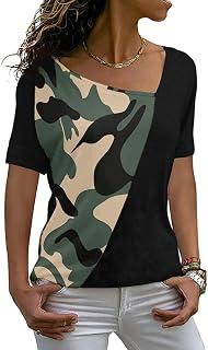 Women's Summer Casual Short Sleeve Tunic Tops