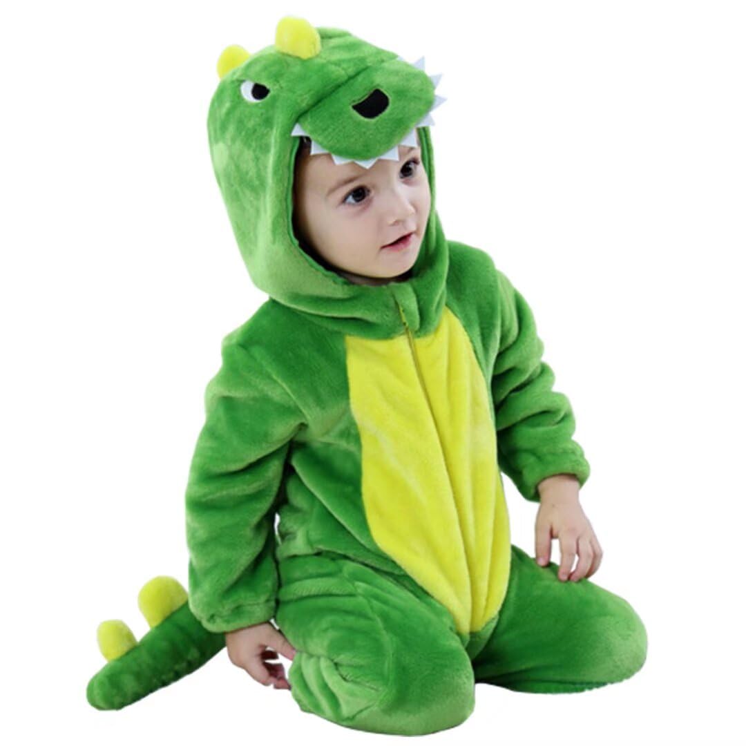 QIAONIUNIU Halloween Baby Green Dinosaur Costumes Toddler Outfit Infants Cosplay