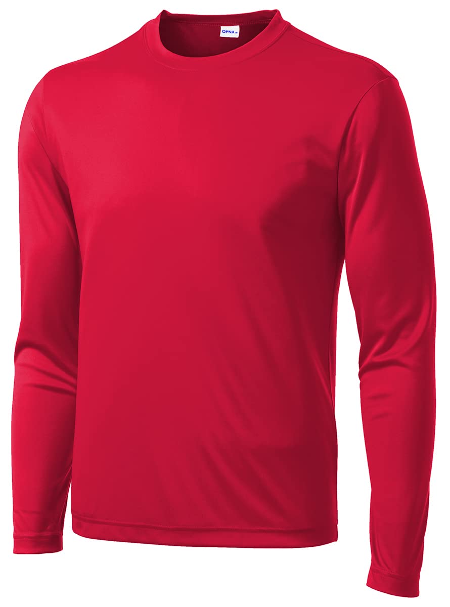 Men's Long Sleeve Moisture Wicking Athletic Shirts, Dry Fit Long Sleeve UV Prote