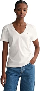 GANT Reg Shield SS - V-Neck T-Shirt Women
