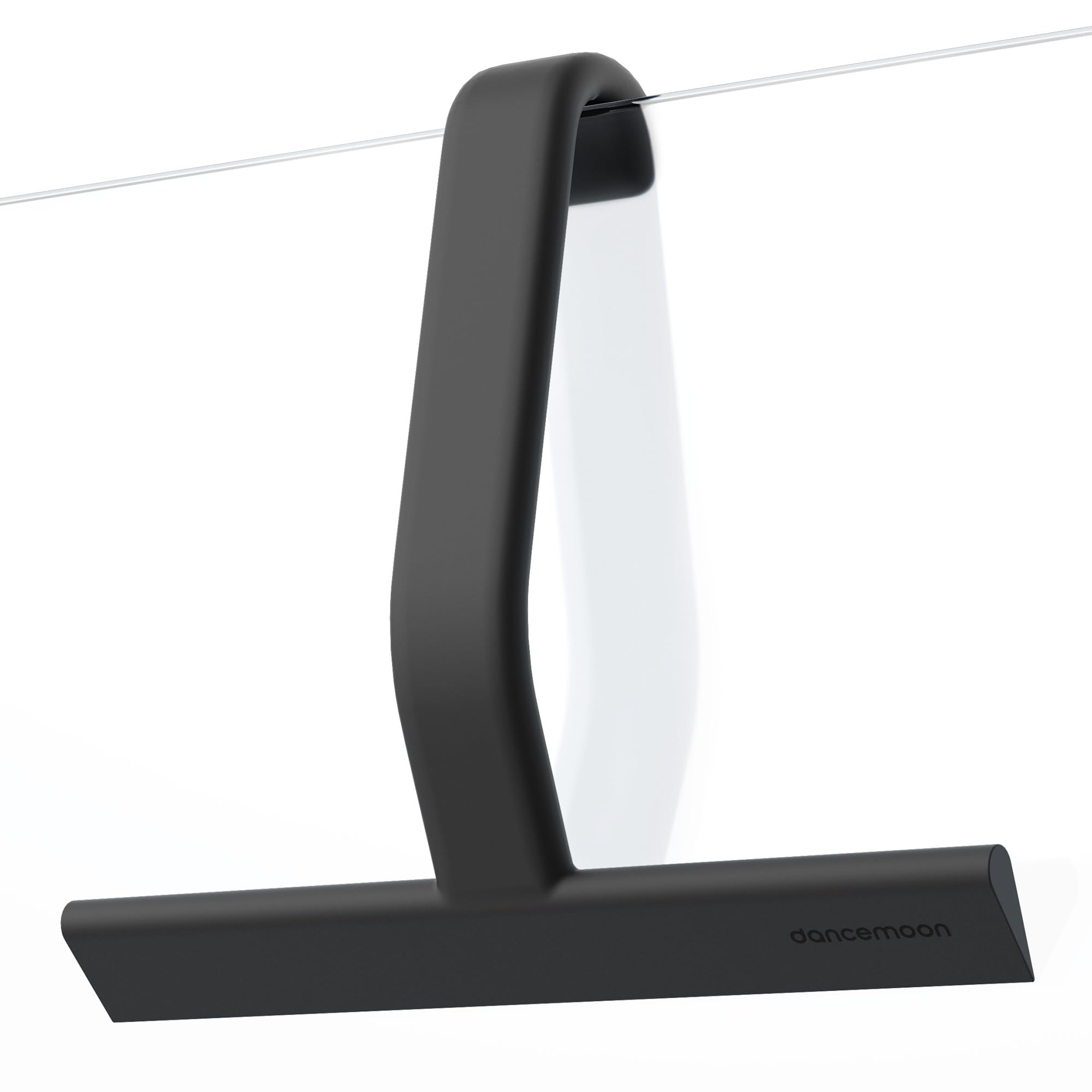 dancemoon JustHang Shower Squeegee with Built-in Hook, 25 cm, Black | Award-Winn