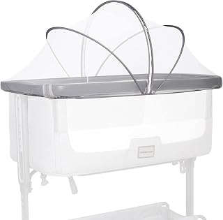 Beberoad Love Bassinet Mosquito Net Cover (White) | 2-Way Zipper, Breathable Material, Keep Cats Out, Easy Installation, Easy to Store