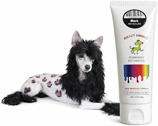 Crazy Liberty Permanent Pet Hair Dye for Dogs and Horses (Black) – Professional Grooming Color Gel, for Creative Groomers, 4 Fl Oz