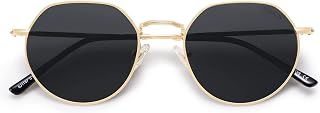 SOJOS Gafas de Sol Polígono Redondo Polarizado para Mujeres Hombres Retro Clásico Vintage Hedy SJ1157 Marco Dorado/Lente , #REF!