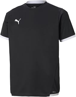 PUMA Kids' TeamLIGA Jersey, Black White, X-Large