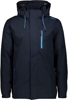 CMP Men's Jacket with Hood Zip and Breathable Rain Jacket