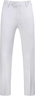 MOGU Men's Dress Pants, Flat Front Slim Fit Casual Pants