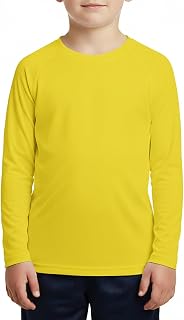 DEVOROPA Boys UPF 50+ Rash Guard Swim Shirt Long Sleeve Quick Dry Lightweight Kids Surf Swimsuit