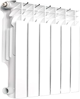 AB Wall-mounted Radiator Heater with 6 Panels | Light Weight Aluminum Hot Water Radiator for Kitchen, Bedroom and Greenhouse
