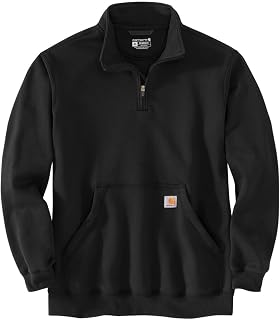 Carhartt Mens Midweight Quarter Zip High Neck Loose Fit Sweatshirt