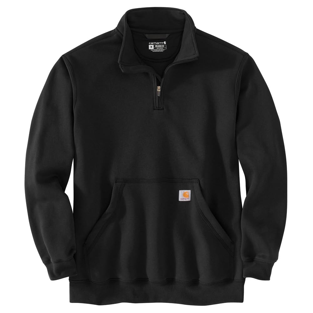 Carhartt Mens Midweight Quarter Zip High Neck Loose Fit Sweatshirt