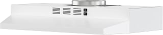 FIREGAS Range Hood 30 inch Under Cabinet, White Range Hood, Kitchen Hood | 300CFM, 2-Speed Fan, LED Light, Top/Rear Vent, Ducted/Ductless Convertible, Easy to Install