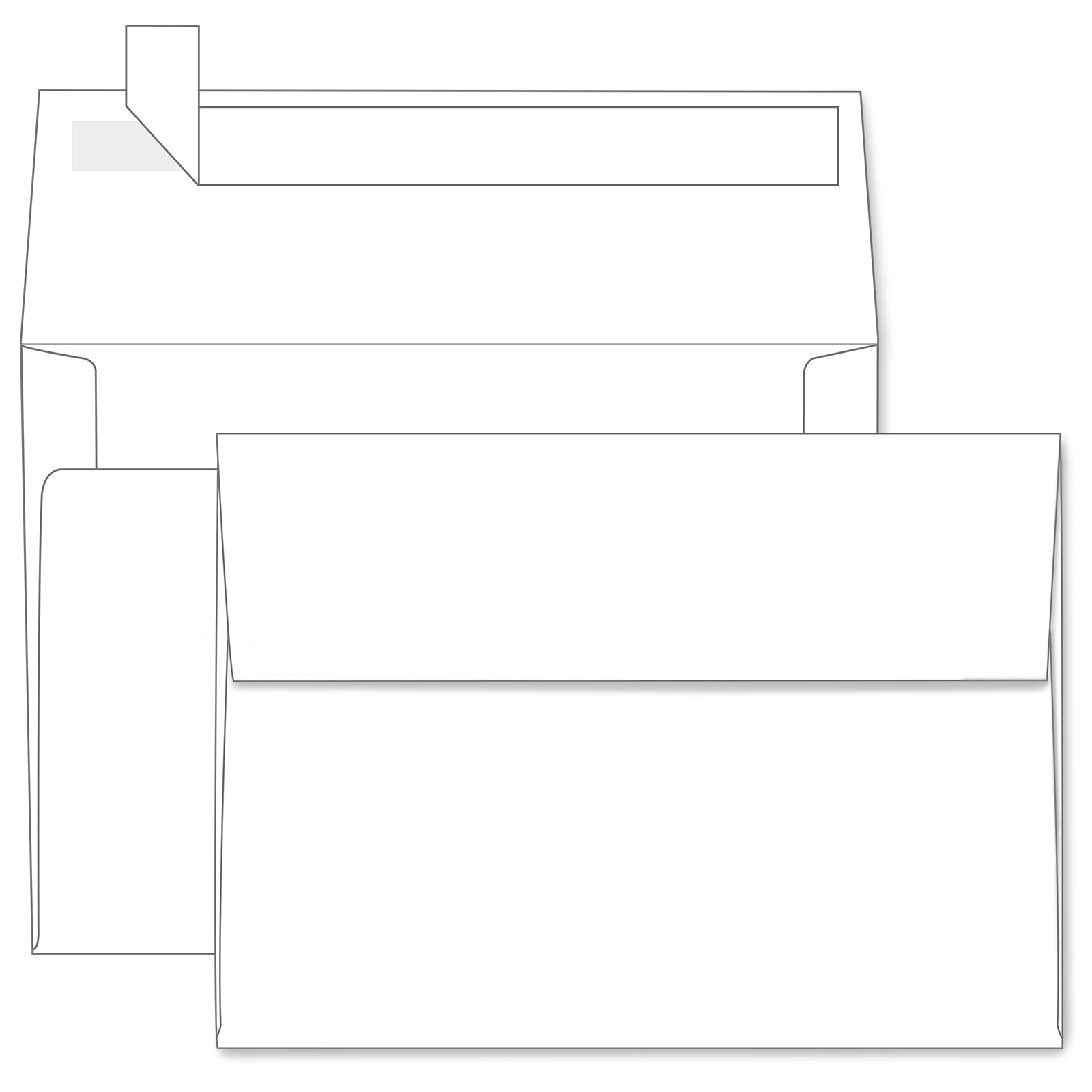 A7 White Self Seal Envelopes 100 Pack, 5.25 x 7.25 inches,120GSM | Goefun Printa