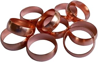 15mm Compression Copper Olives - Pack of 10 | For compatible 15mm compression plumbing joints and pipe fittings