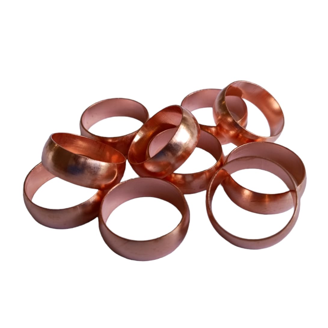 15mm Compression Copper Olives - Pack of 10 | For compatible 15mm compression pl