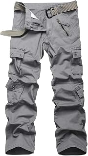 Pantalon de travail OCHENTA pour homme - 8 poches - Style militaire décontracté - Gris - 46
