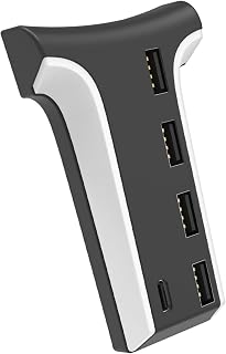 EASEGMER 5 Port USB Hub for PS5 - for PS5 Accessories USB Hub 3.0 High Speed Expansion Splitter Adapter - 5 in 1 USB Hub for PS5 Console with 4 USB + 1 Type C Port