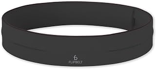 FlipBelt Classic Running Belt, Running Belt, Fanny Pack for Men and Women, No Chafing, Waist Band for Phone, Moisture Wicking Storage Belt, US Company