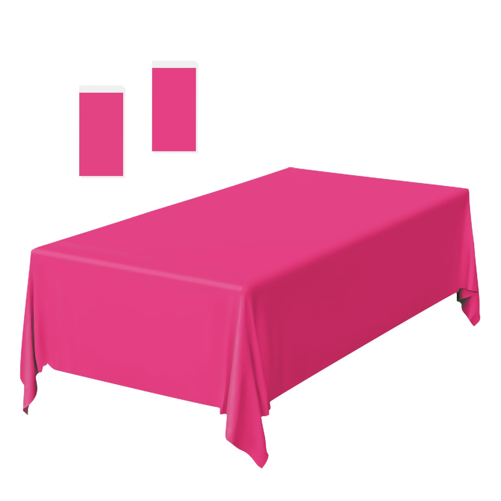Pack of 2 Disposable Plastic Table Cloths Hot Pink Rectangle Party Baby Shower W