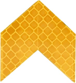 50pcs Car Safety Reflective Stickers Auto Night Warning Self Adhesive Sign Car Bumper Rearview Mirror Luminous Decals Yellow 4.5 * 4cm
