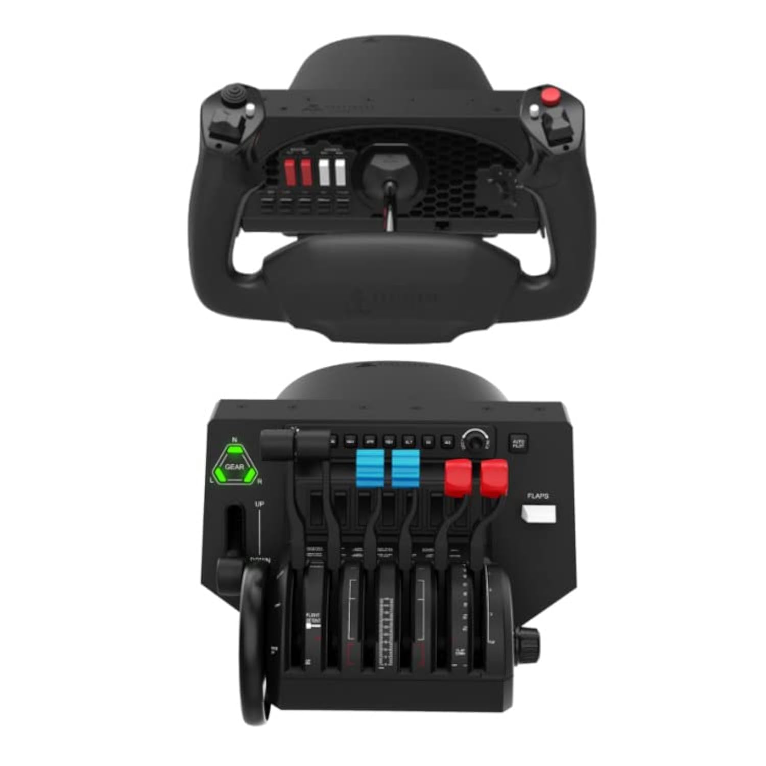 Honeycomb Alpha Flight Controls Yoke with Honeycomb Aeronautical Bravo Throttle 