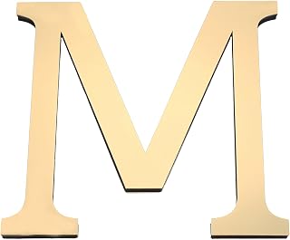 PATIKIL 7.87 Inch Acrylic Letter 3D Letter Wall Mirror M