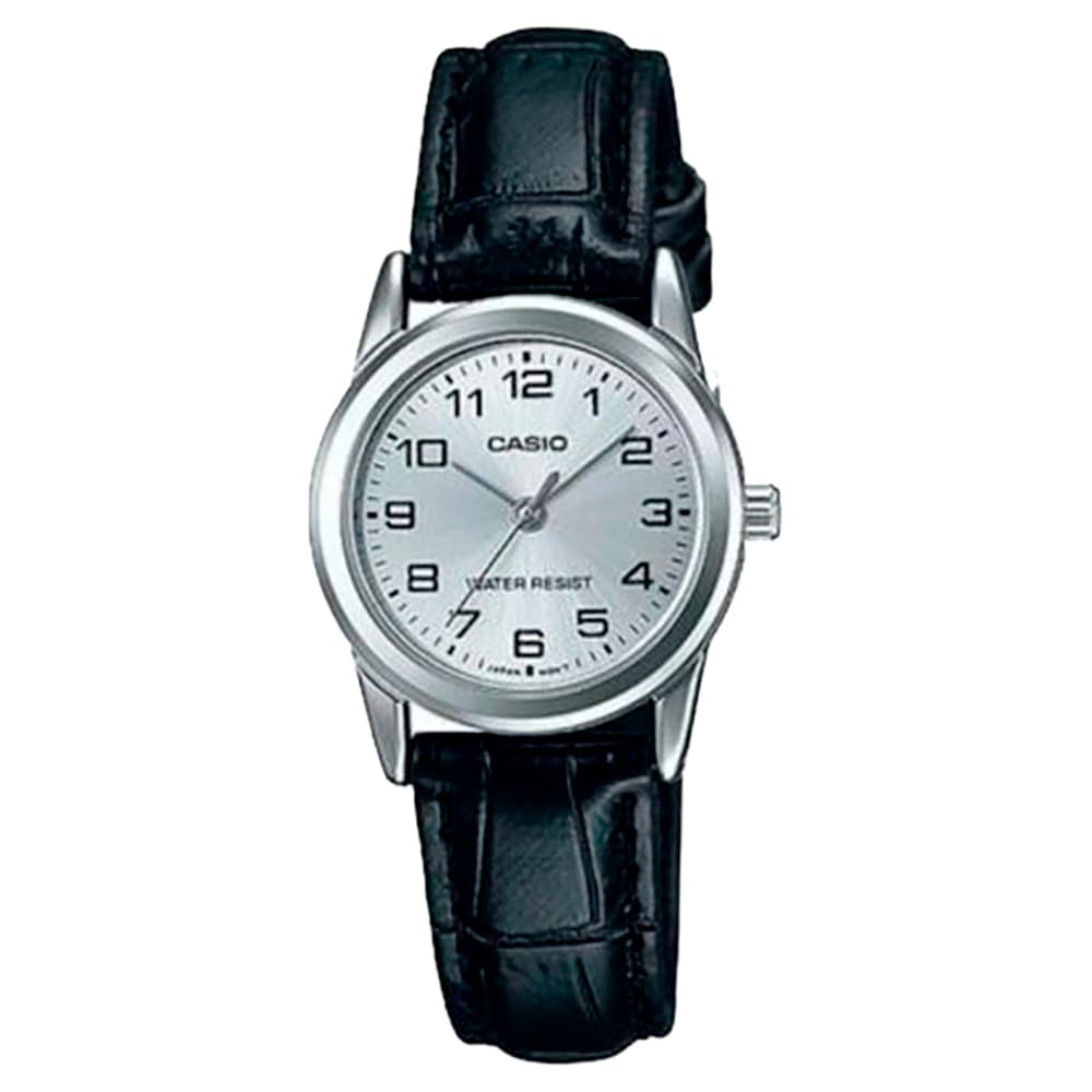 Casio LTP-V001L-7 Women's Analogue Quartz Watch with Leather Strap, Brown/Silver