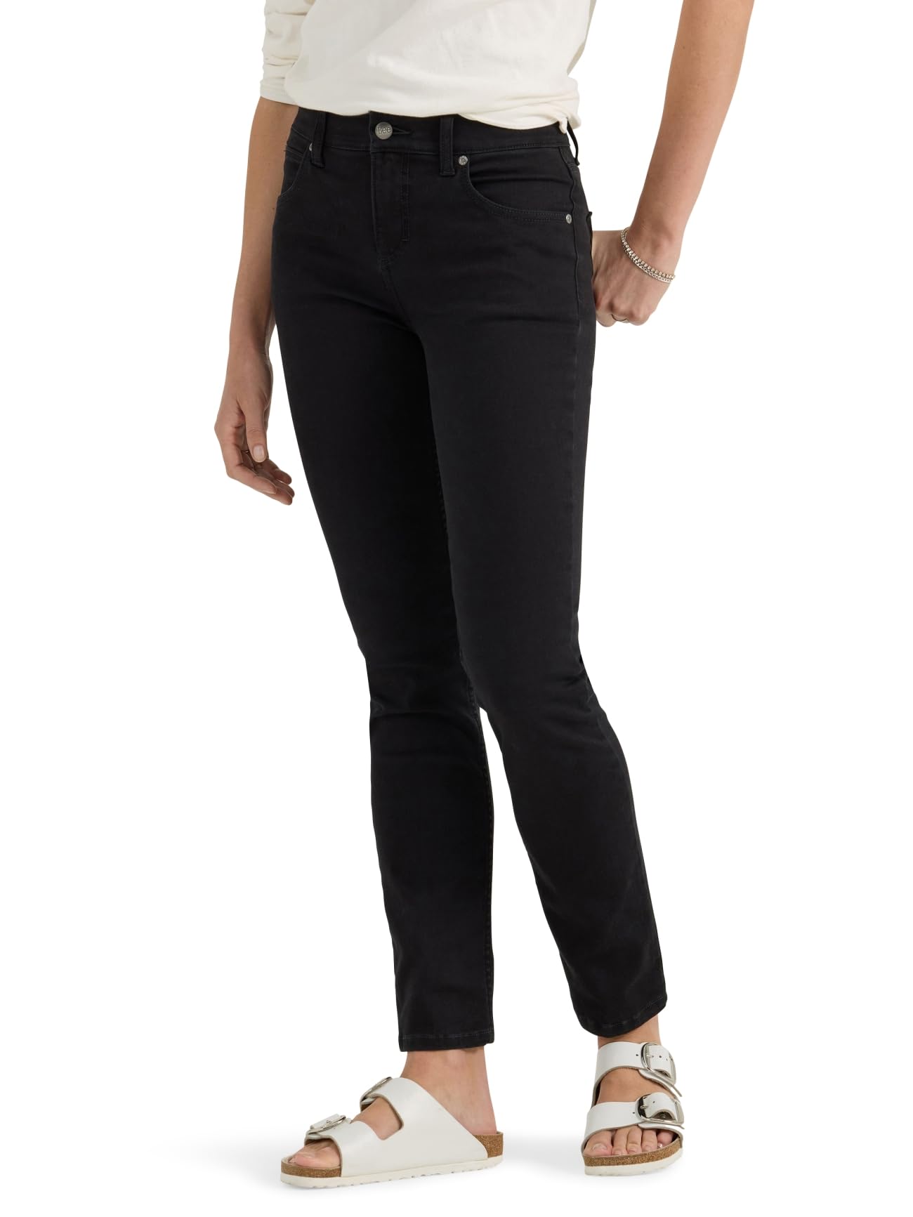 Lee Women's Ultra Lux Comfort with Flex Motion Slim Straight Jean with Ever Fit