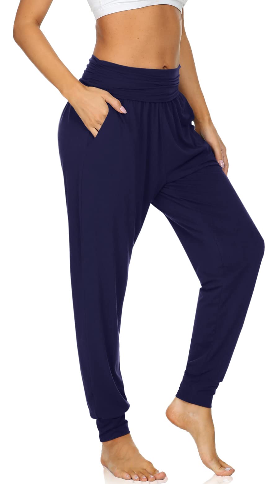 UEU Women's Cozy Yoga Joggers Pants Loose Workout Sweatpants Comfy Lounge Pants 