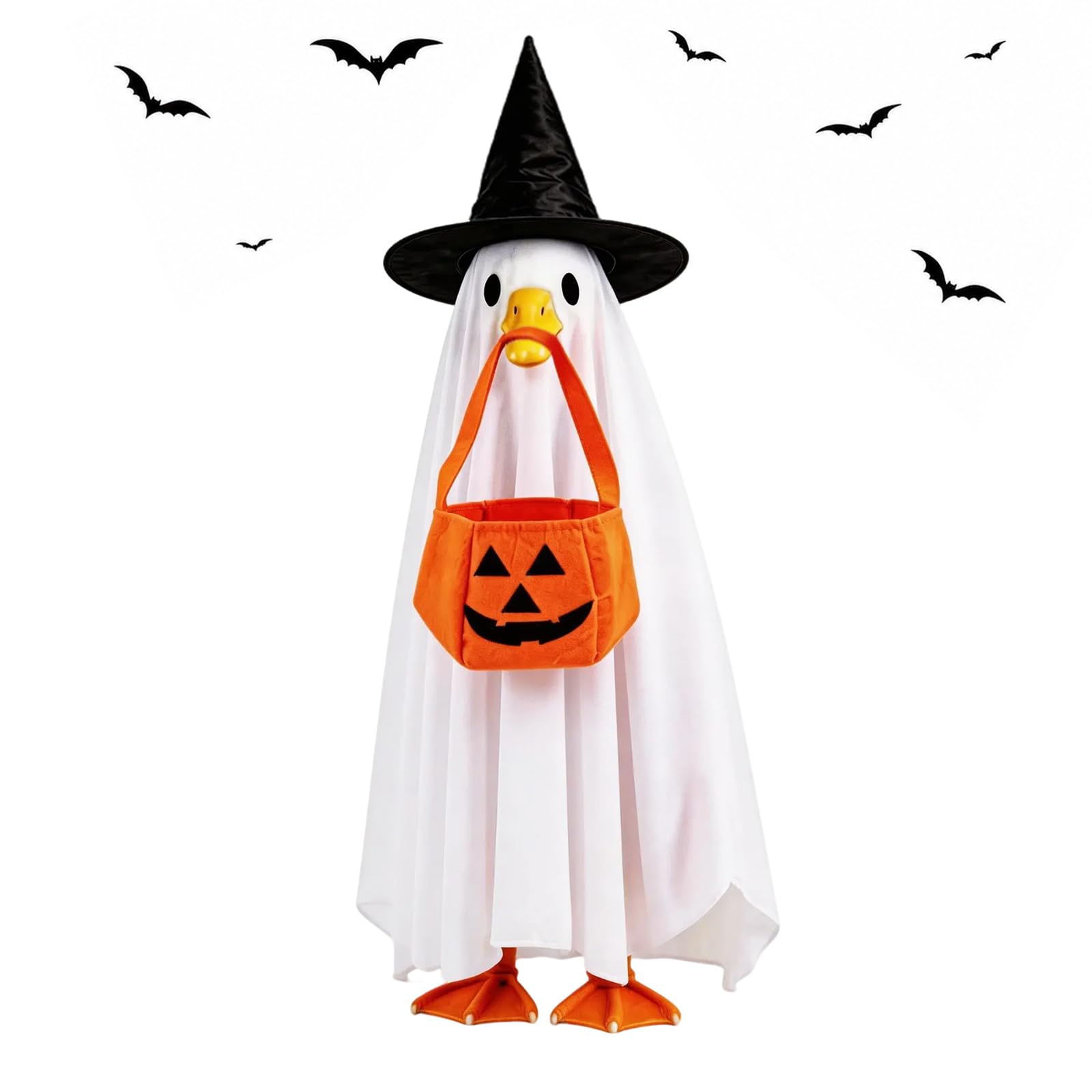 Halloween Porch Goose Outfits Ghost Goose Costume for 23" Goose Statue | Fall Au