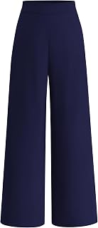 BTFBM Women High Waisted Wide Leg Pants Spring 2026 Business Casual Work Pants Loose Office Palazzo Trousers Pockets