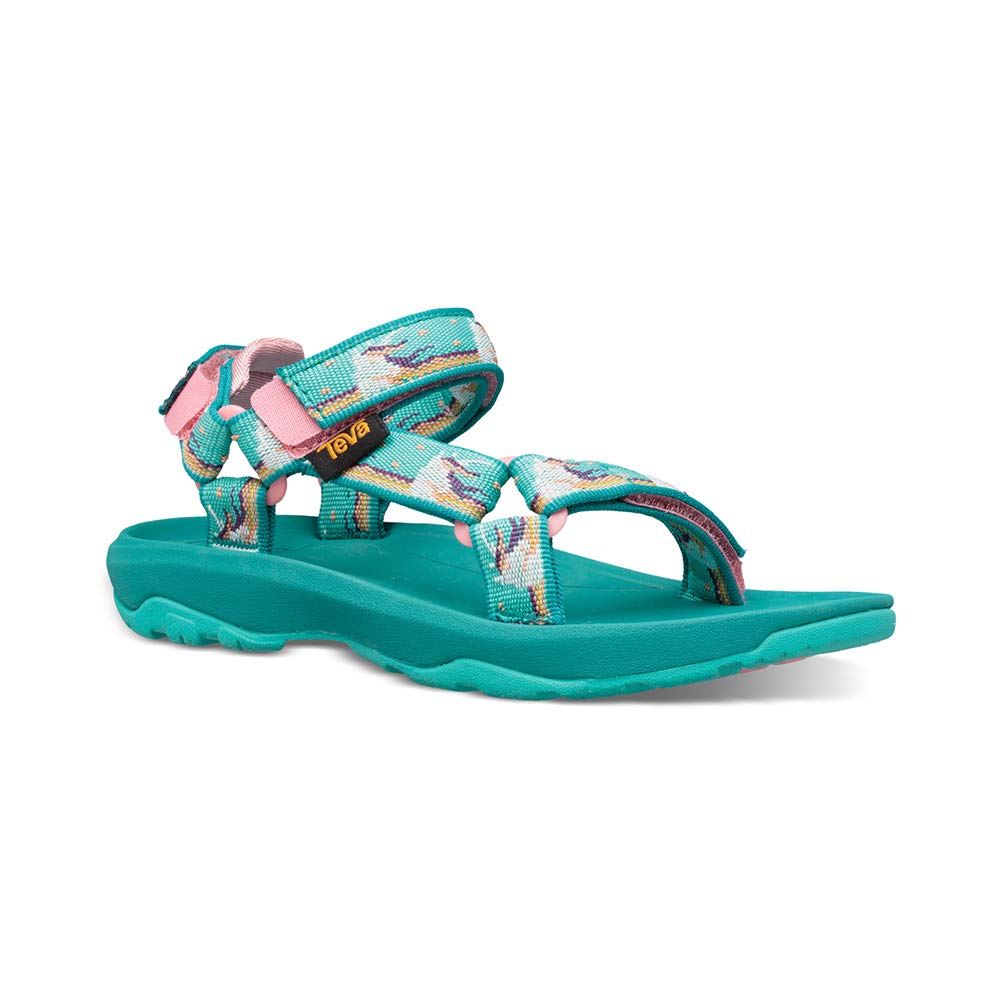 Teva 1019390C Unisex Children Open Toe Sandals, Green (Unicorn Waterfall Uwtr), 