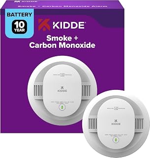 Kidde Smoke & Carbon Monoxide Detector, 10-Year Battery, 30CUD10, 1 Pack | No Battery Replacements or Low Battery Chirps, 2-in-1 Detection, LED Status Lights, Ideal for Homes & Apartments