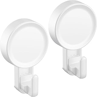Pack of 2 Powerful Suction Cup Hooks Reusable