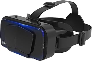 VR Headset 3D VR Glasses Universal Virtual Reality Goggles Support 360°Panorama Large Screen An-ti Bluelight Adjustable Pupil Distance Eye Protection VR Goggles for Movies Games Gift for Kids Adults