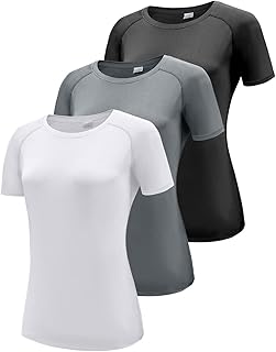 Boyzn Women's 3 Pack Short/Long Sleeve Workout Running Shirts, UPF 50+ Sun Protection Shirts, Athletic Exercise Gym T-Shirts